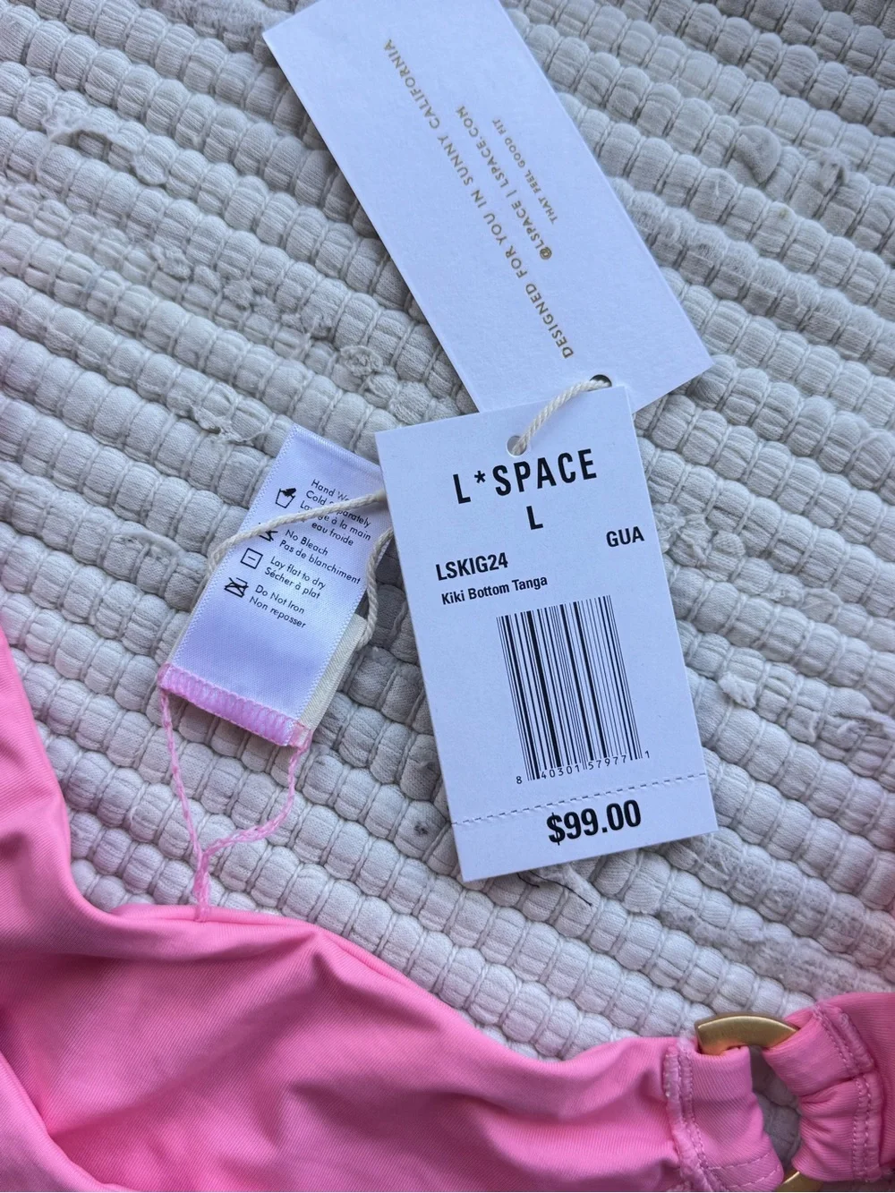 L*SPACE Black & Pink Bikini Set NWT | Lee Lee Top & Kiki Tanga Bottom